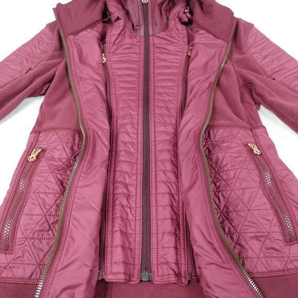 lululemon Fleecy Keen Jacket Women's 6 Removeable Hood Zip Up - Picture 3 of 12